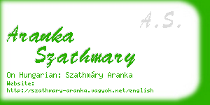 aranka szathmary business card
