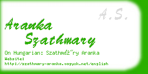 aranka szathmary business card